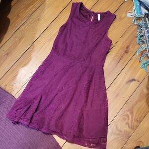 Xhilaration burgundy sleeveless A-Line Dress